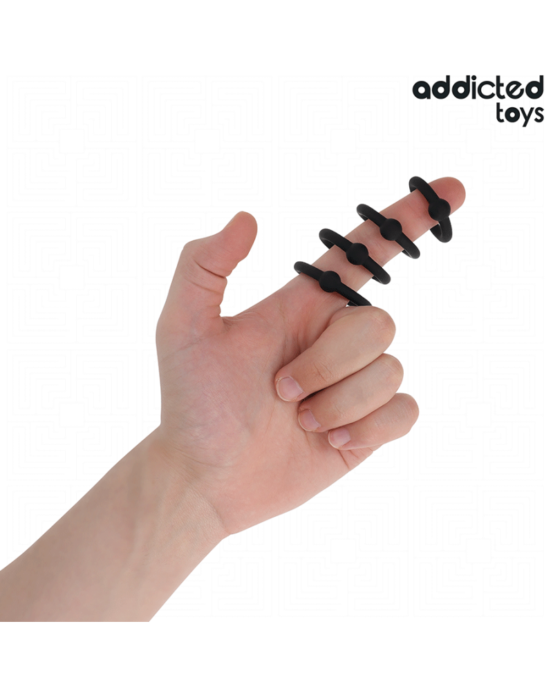 ADDICTED TOYS - SET DI ANELLI IN SILICONE A PRESSIONE