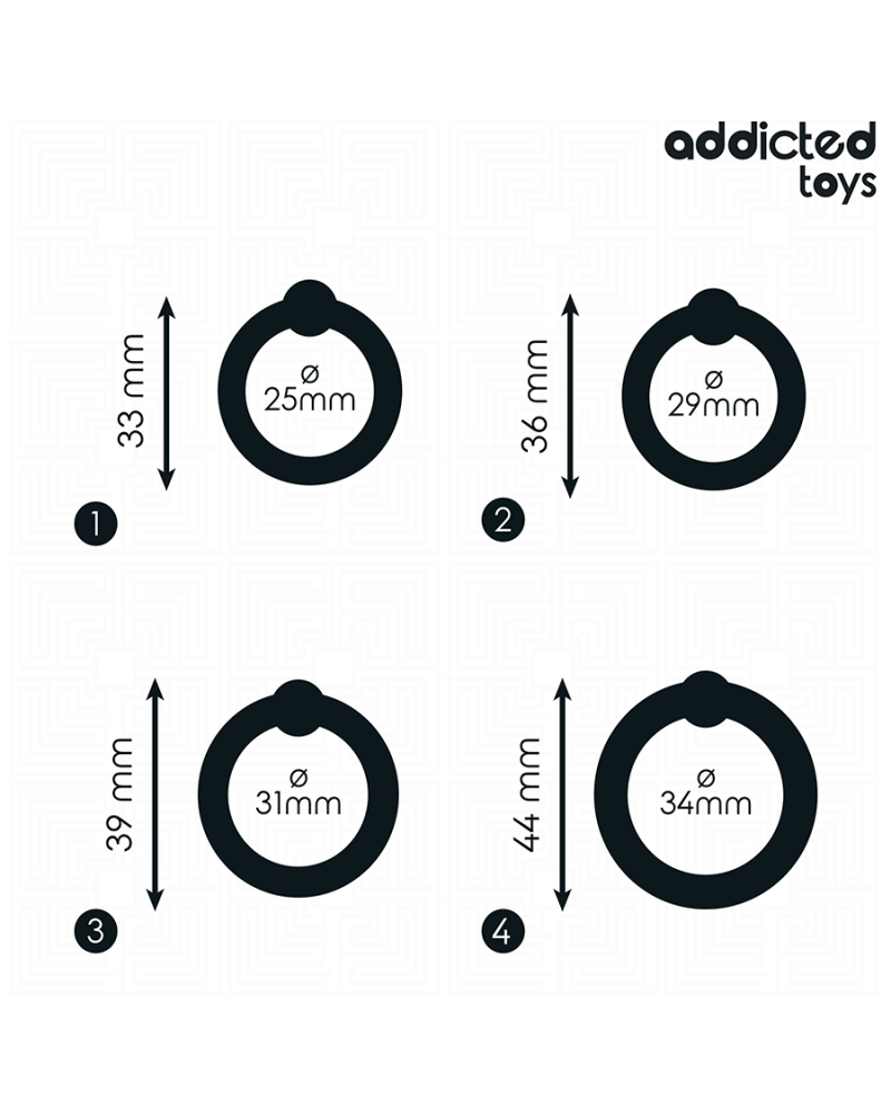 ADDICTED TOYS - SET DI ANELLI IN SILICONE A PRESSIONE