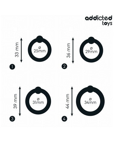 ADDICTED TOYS - SET DI ANELLI IN SILICONE A PRESSIONE