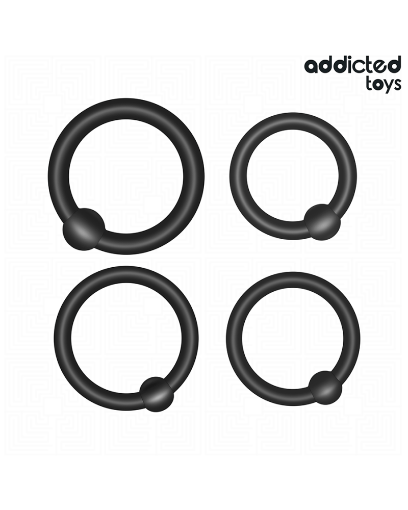 ADDICTED TOYS - SET DI ANELLI IN SILICONE A PRESSIONE