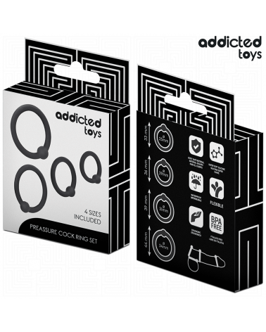 ADDICTED TOYS - SET DI ANELLI IN SILICONE A PRESSIONE