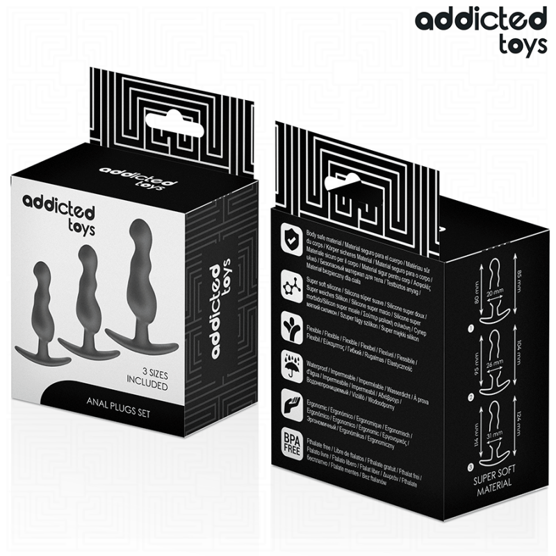 ADDICTED TOYS - SET DI 3 TAPPI ANALI MODELLO 1