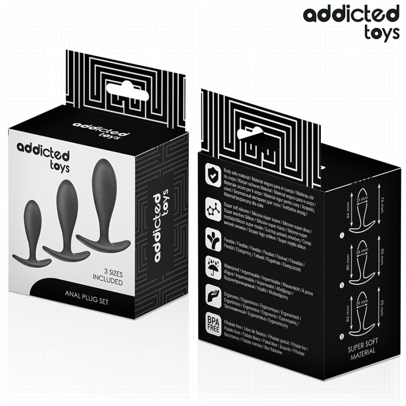 ADDICTED TOYS - SET DI 3 TAPPI ANALI MODELLO 2