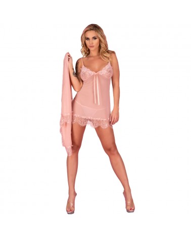 LIVCO CORSETTI FASHION - HYEONA 1710 BABYDOLL + PERIZOMA ROSA S