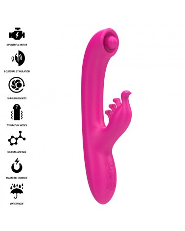 INTENSE - CHRISTINA VIBRATORE MULTIFUNZIONE RABBIT 22,5 CM ROSA