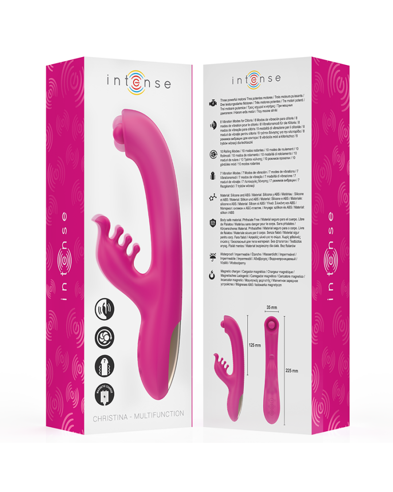 INTENSE - CHRISTINA VIBRATORE MULTIFUNZIONE RABBIT 22,5 CM ROSA