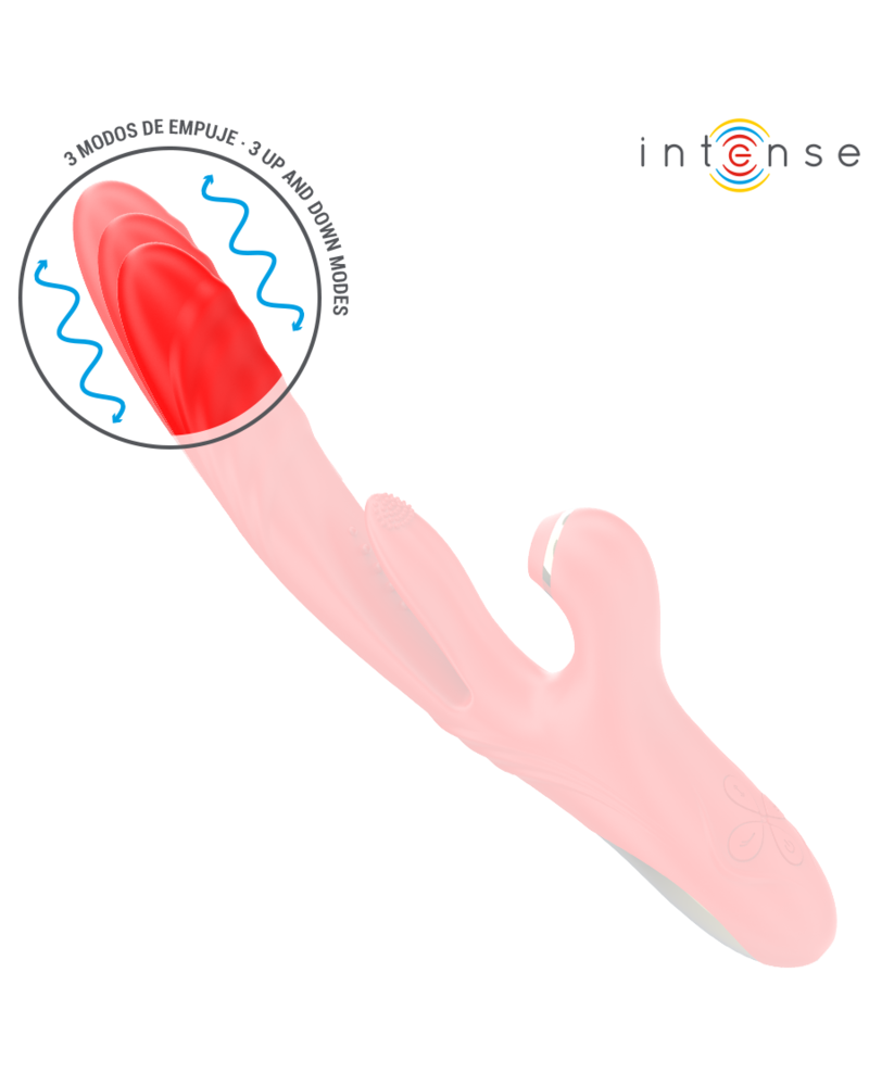 INTENSE - KAROL VIBRATORE MULTIFUNZIONE SPINTA E STIMOLAZIONE E ONDE STIMOLANTI ROSSO