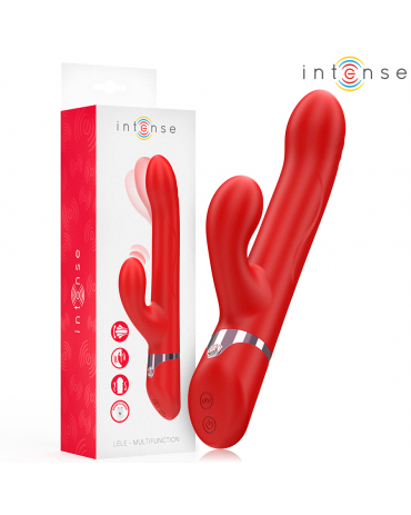 INTENSE - LELE VIBRATORE MULTIFUNZIONE ROTANTE E OSCILLANTE E STIMOLANTE ROSSO