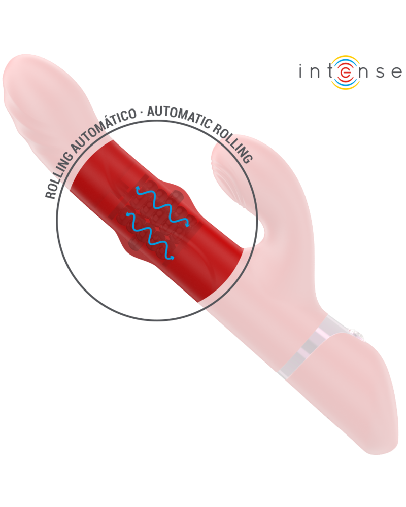INTENSE - LELE VIBRATORE MULTIFUNZIONE ROTANTE E OSCILLANTE E STIMOLANTE ROSSO