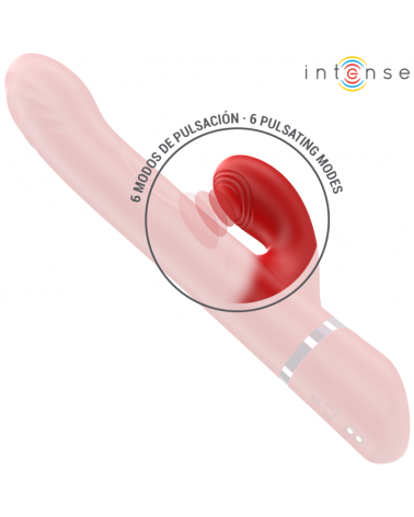 INTENSE - LELE VIBRATORE MULTIFUNZIONE ROTANTE E OSCILLANTE E STIMOLANTE ROSSO