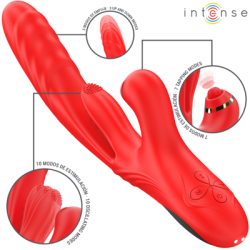 INTENSE - VIBRATORE MULTIFUNZIONE ROSALIA 3 IN 1 ROSSO 2