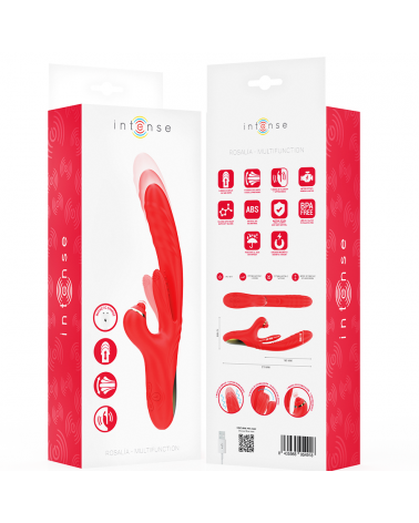 INTENSE - VIBRATORE MULTIFUNZIONE ROSALIA 3 IN 1 ROSSO