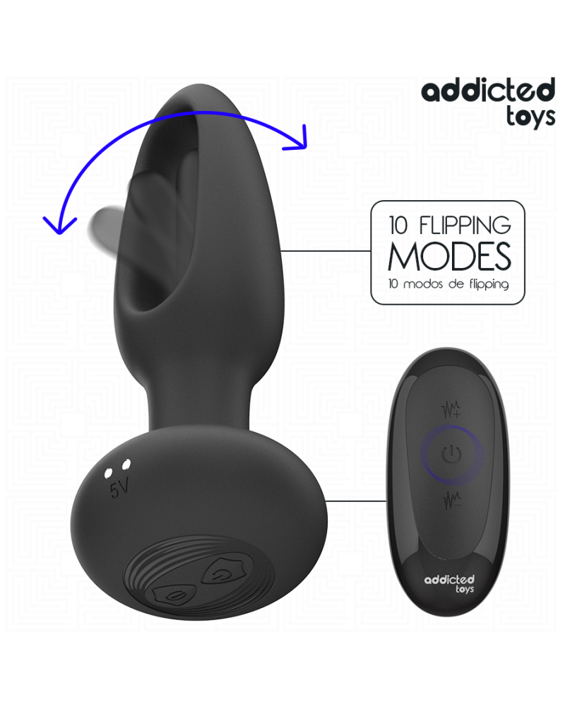 ADDICTED TOYS - PLUG ANALE CON LINGUA VIBRANTE E TELECOMANDO