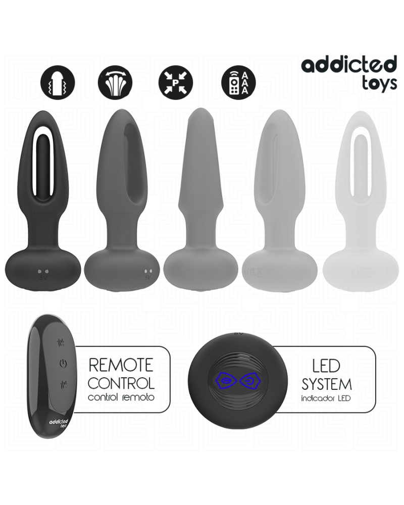 ADDICTED TOYS - PLUG ANALE CON LINGUA VIBRANTE E TELECOMANDO