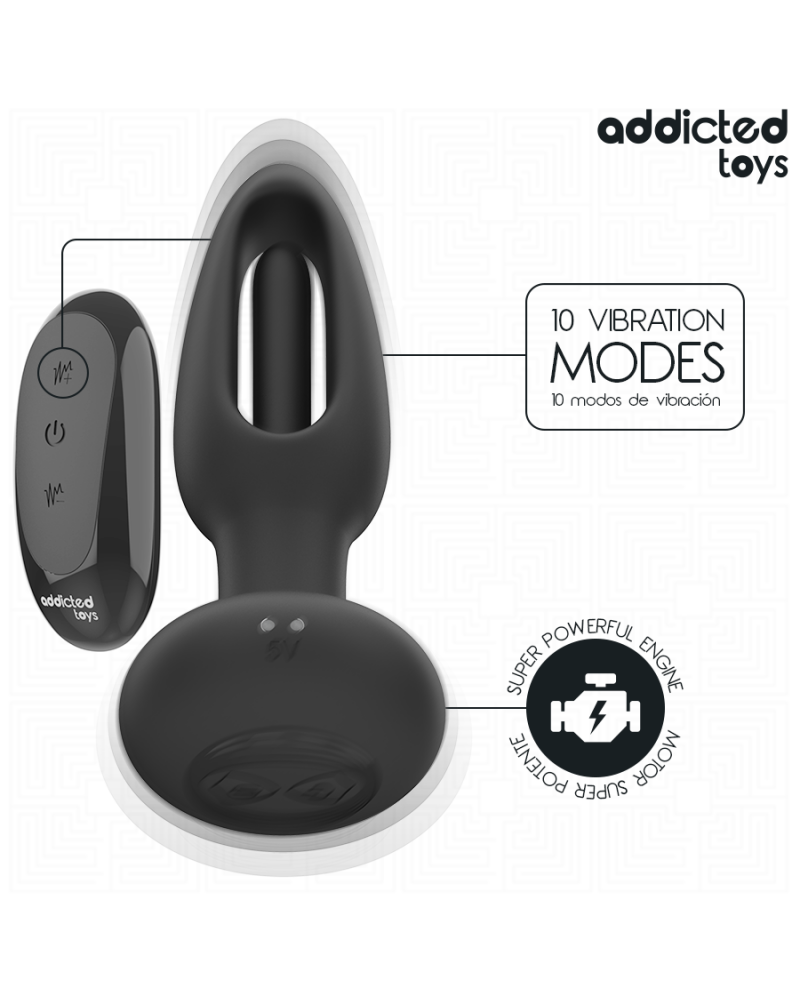 ADDICTED TOYS - PLUG ANALE CON LINGUA VIBRANTE E TELECOMANDO