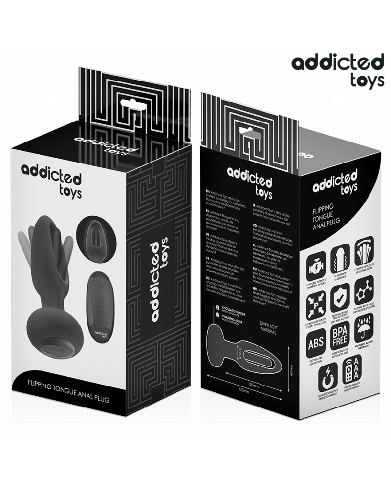 ADDICTED TOYS - PLUG ANALE CON LINGUA VIBRANTE E TELECOMANDO