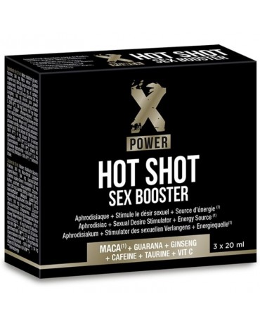 X POWER - HOT SHOT SEX BOOSTER AUMENTA LA LIBIDO 3 X 20 ML