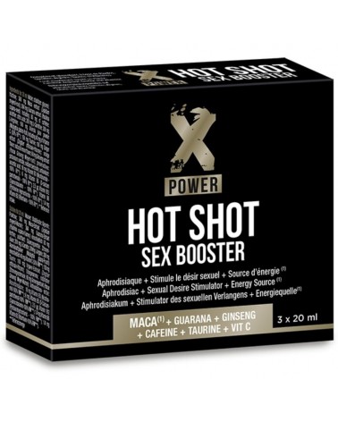 X POWER - HOT SHOT SEX BOOSTER AUMENTA LA LIBIDO 3 X 20 ML
