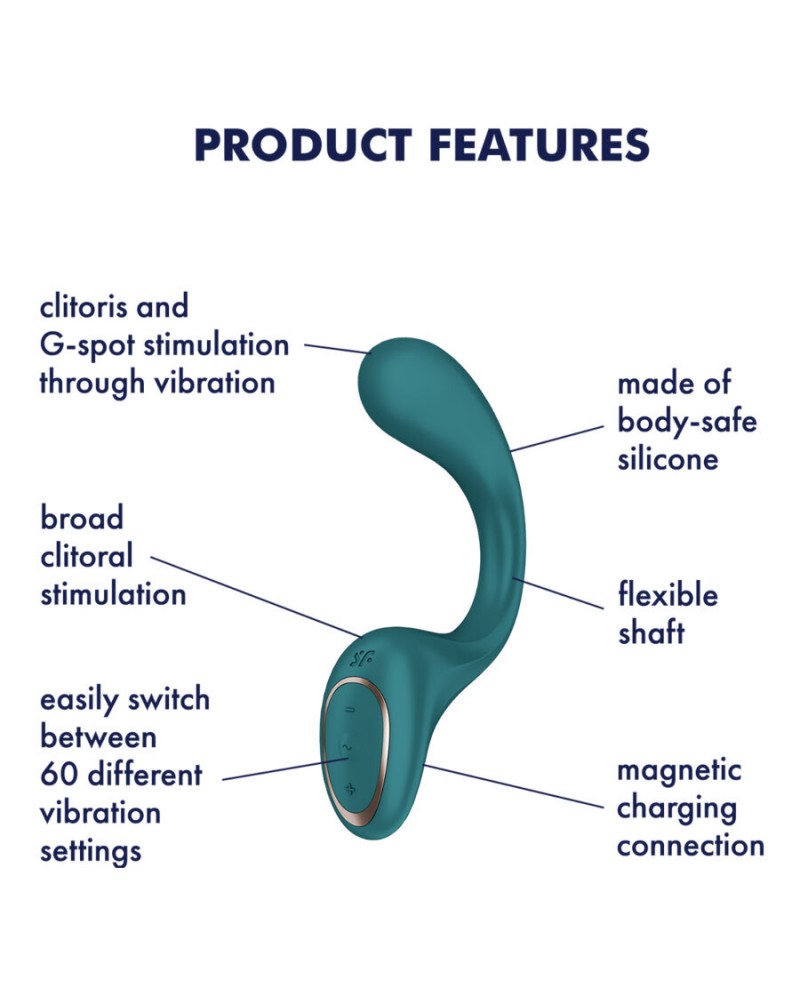 SATISFYER - G PER FODDES 2 VIBRATORE CONIGLIO VERDE BOTTIGLIA