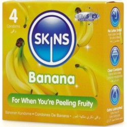 SKINS - PRESERVATIVI BANANA PREMIUM CONFEZIONE DA 4 2
