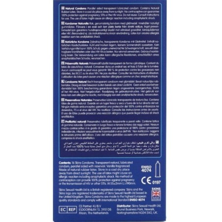 SKINS - PRESERVATIVI NATURALI PREMIUM CONFEZIONE DA 16