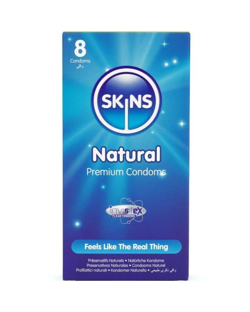 SKINS - PRESERVATIVI NATURALI PREMIUM CONFEZIONE DA 8