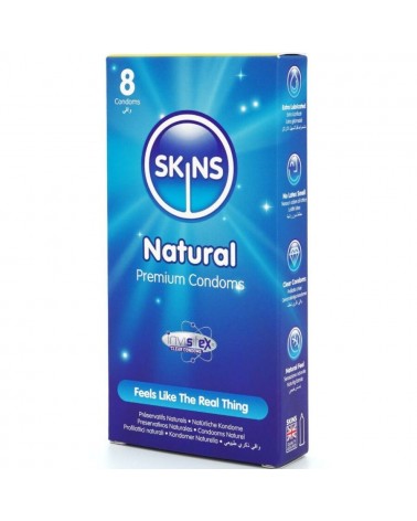 SKINS - PRESERVATIVI NATURALI PREMIUM CONFEZIONE DA 8
