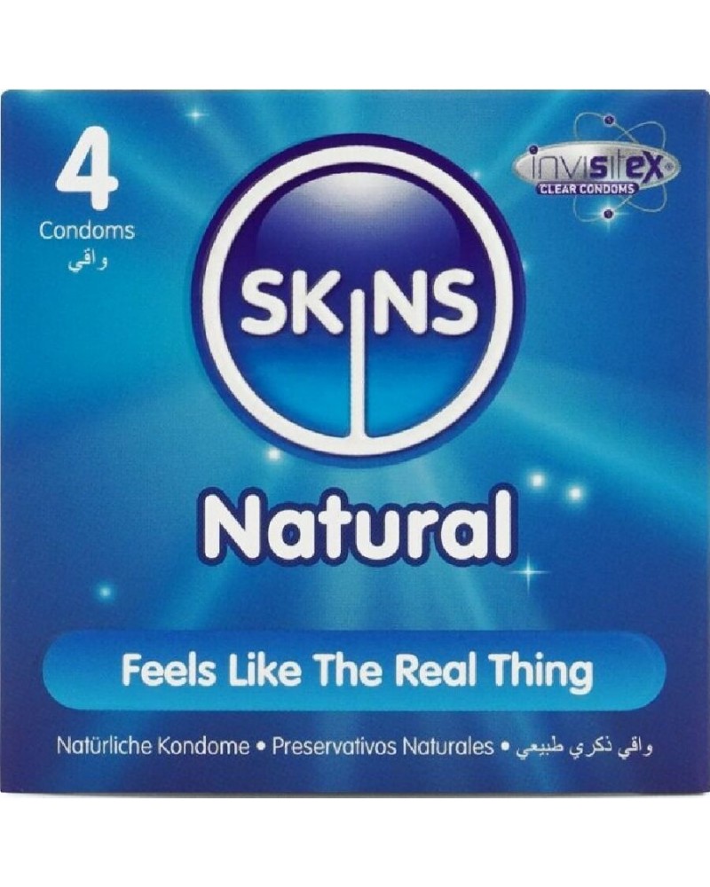 SKINS - PRESERVATIVI NATURALI PREMIUM CONFEZIONE DA 4