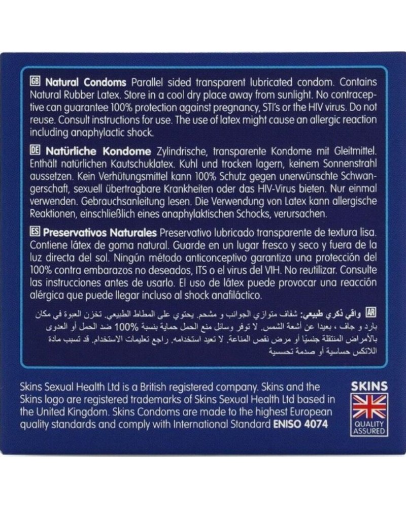 SKINS - PRESERVATIVI NATURALI PREMIUM CONFEZIONE DA 4