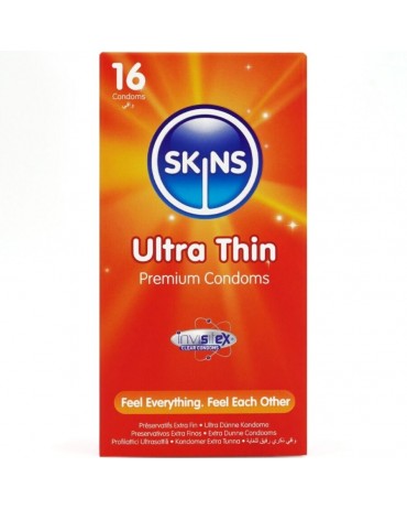 SKINS - PRESERVATIVI ULTRA SOTTILI PREMIUM CONFEZIONE DA 16