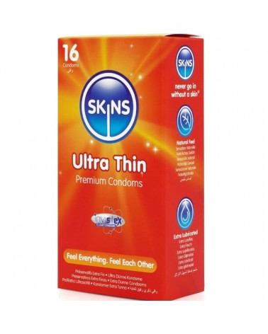 SKINS - PRESERVATIVI ULTRA SOTTILI PREMIUM CONFEZIONE DA 16