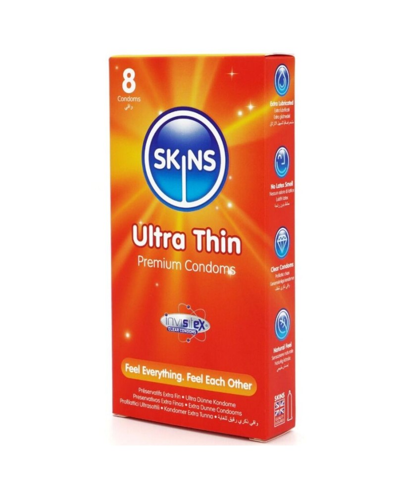 SKINS - PRESERVATIVI ULTRA SOTTILI PREMIUM CONFEZIONE DA 8