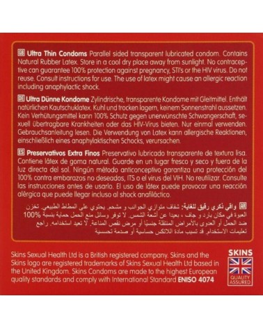 SKINS - PRESERVATIVI ULTRA SOTTILI PREMIUM CONFEZIONE DA 4