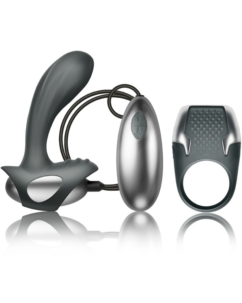 CLIMAXIMUM - EXCITE KIT ANELLO PER IL PENE + MASSAGGIATORE PER LA PROSTATA CON FILO