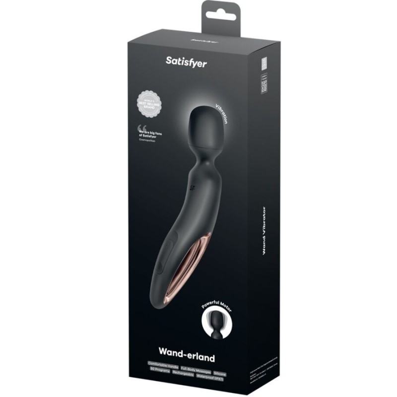SATISFYER - WAND ERLAND MASSAGGIATORE VIBRANTE NERO