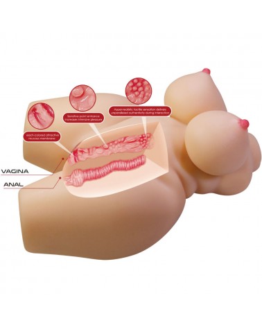 CRAZY BULL - GRACE TORSO FEMMINILE REALISTICO VAGINA E ANALE 7,5 KG