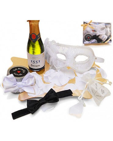 INEDIT - EROTIC KIT MASCHERA VENEZIANA BIANCA