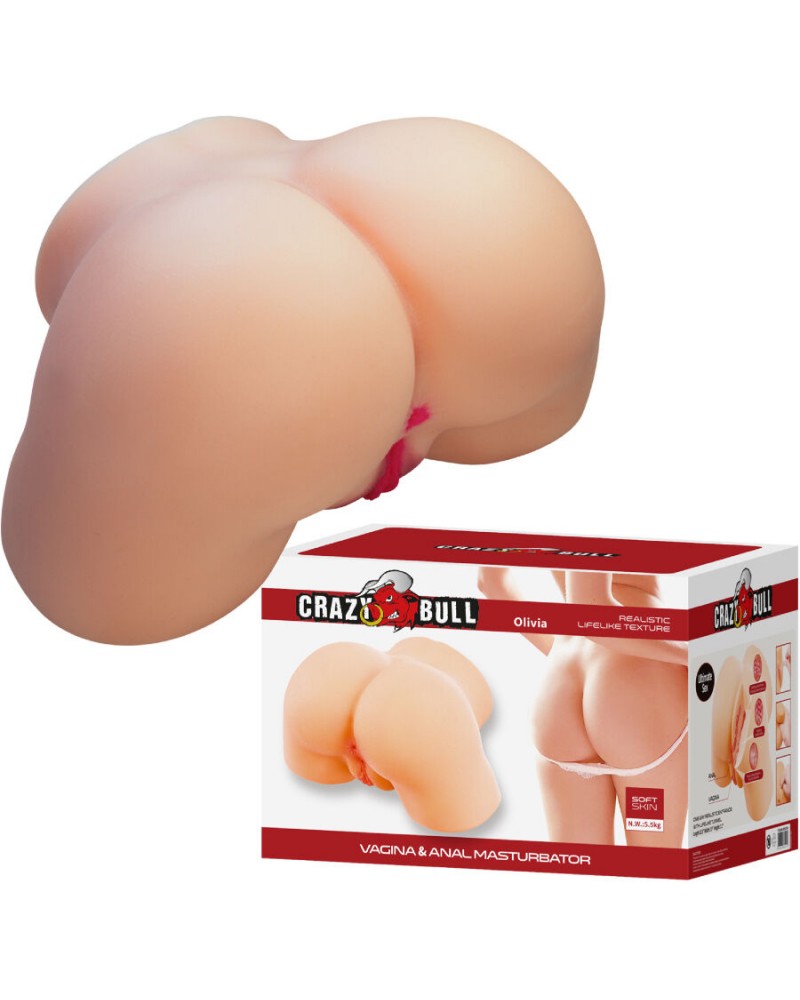 CRAZY BULL - OLIVIA REALISTICO SEDERE FEMMINILE VAGINA E ANALE 5,5 KG