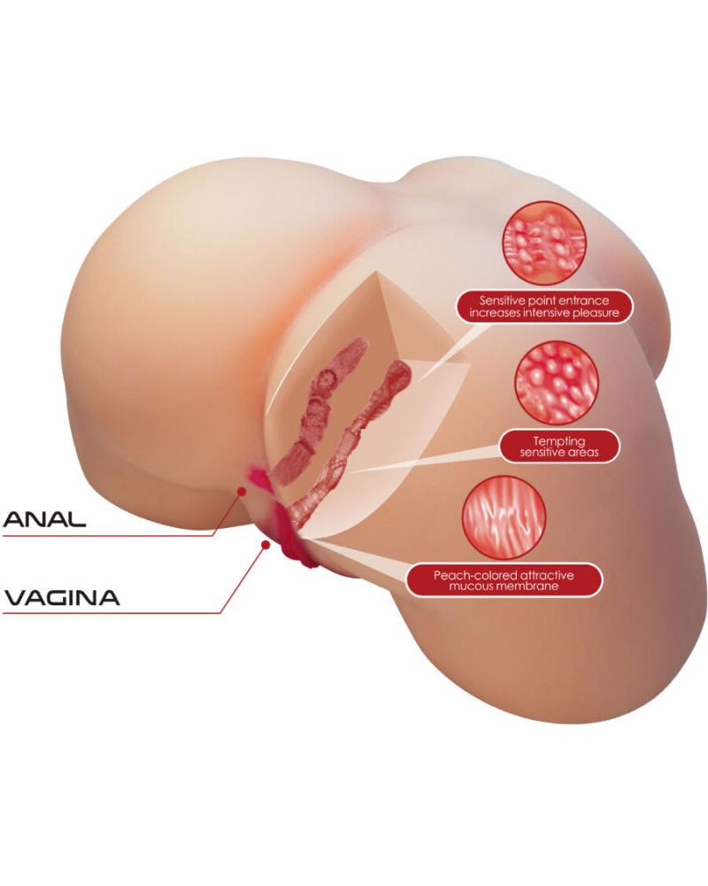 CRAZY BULL - OLIVIA REALISTICO SEDERE FEMMINILE VAGINA E ANALE 5,5 KG