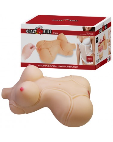 CRAZY BULL - DIANA TORSO FEMMINILE REALISTICO VAGINA E ANALE 5 KG