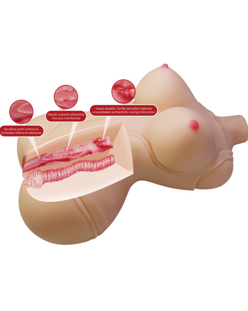 CRAZY BULL - DIANA TORSO FEMMINILE REALISTICO VAGINA E ANALE 5 KG