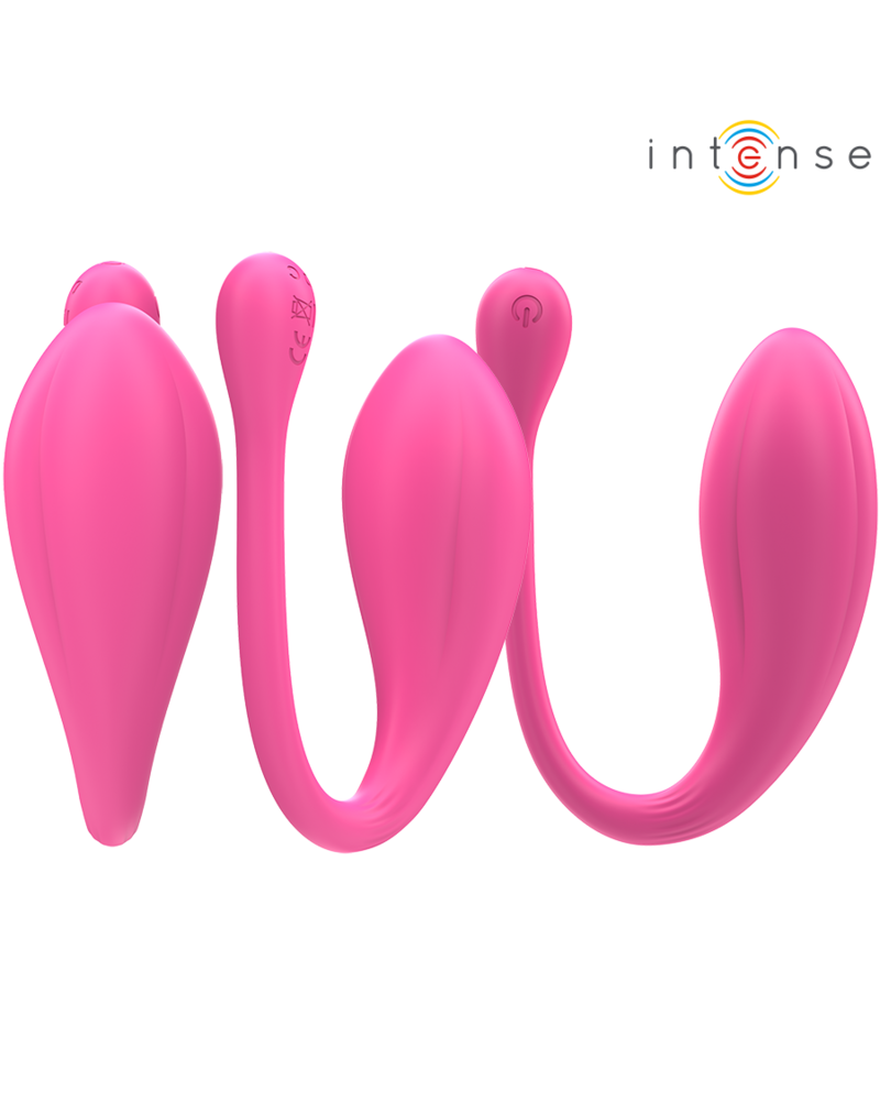 INTENSE - JANICE U VIBRATORE DOPPIA STIMOLAZIONE 10 VIBRAZIONI ROSA TELECOMANDO