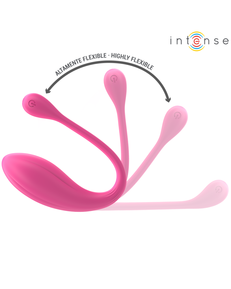 INTENSE - JANICE U VIBRATORE DOPPIA STIMOLAZIONE 10 VIBRAZIONI ROSA TELECOMANDO