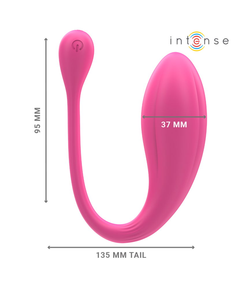 INTENSE - JANICE U VIBRATORE DOPPIA STIMOLAZIONE 10 VIBRAZIONI ROSA TELECOMANDO