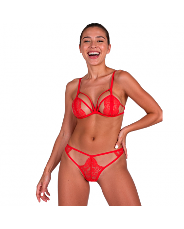 PASSION - ANUVERA REGGISENO + PERIZOMA FIRE BRICK S/M