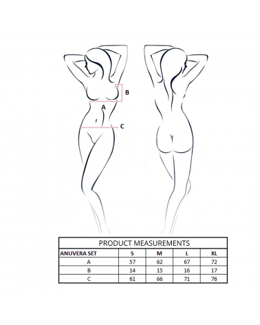 PASSION - ANUVERA REGGISENO + PERIZOMA NERO S/M