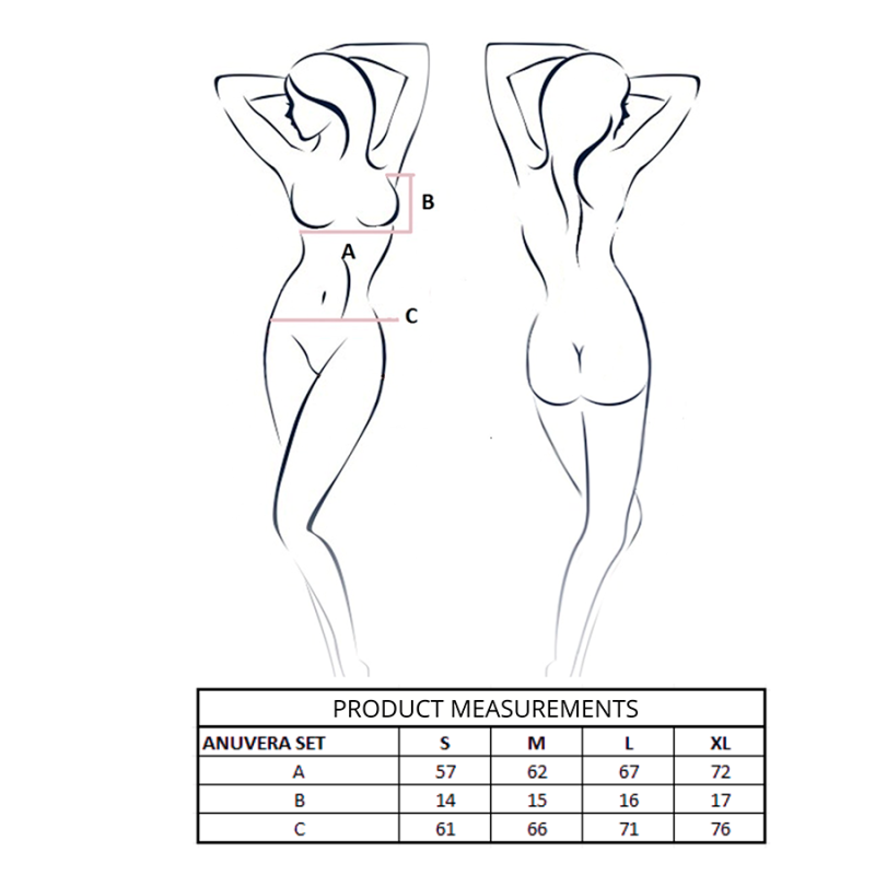 PASSION - ANUVERA REGGISENO + PERIZOMA BIANCO S/M