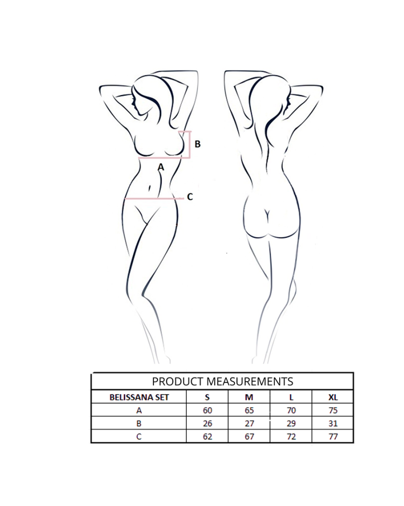 PASSION - BELISSANA REGGISENO + PERIZOMA BIANCO S/M