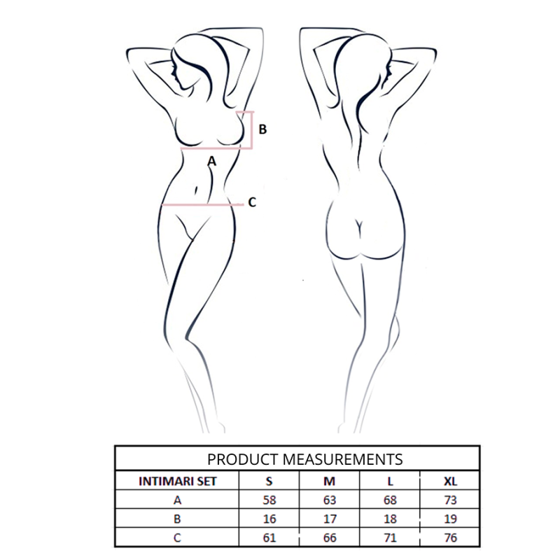 PASSION - INTIMARI REGGISENO + SLIP ROSA S/M