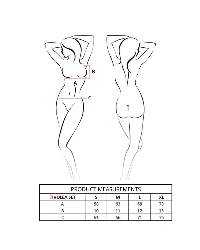 PASSION - TIVOLEA REGGISENO + PERIZOMA NERO L/XL